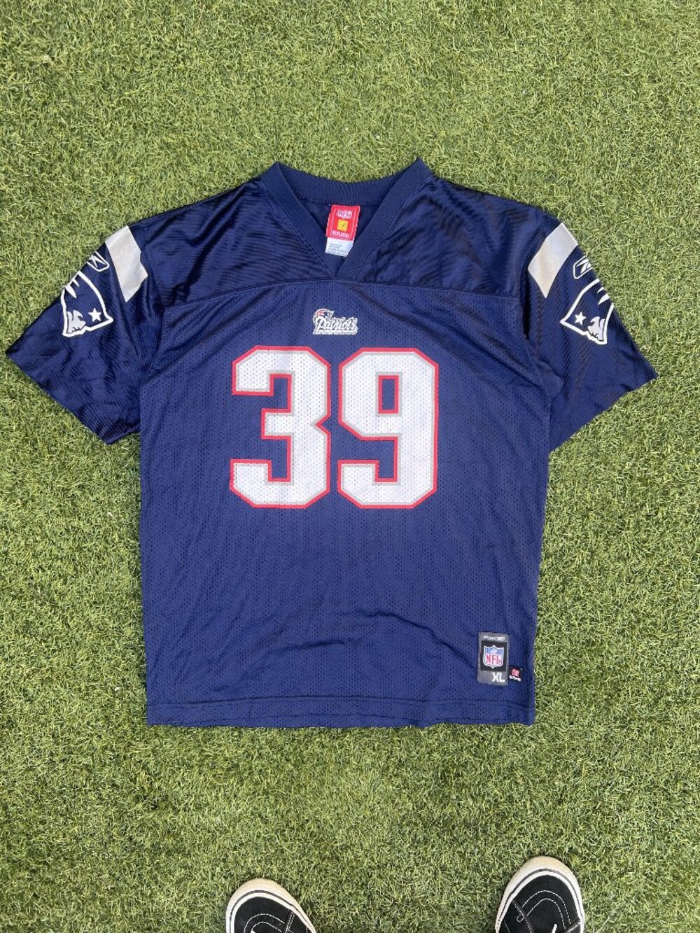 Laurence Maroney New England Patriots Jersey Youth XL Reebok Navy #39